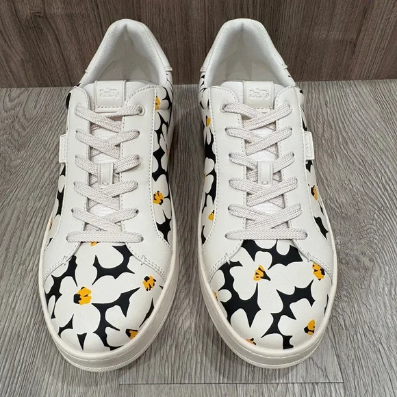 NWOT Coach Women's Floral Sneakers - Black and White - Picture 2 of 8